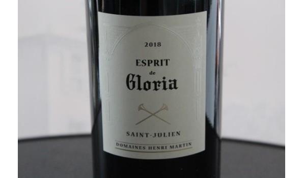 fles à 1,5l rode wijn Esprit de Gloria, Saint-Julien, 2018